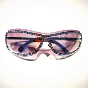Chanel Shield sunglasses with crystals